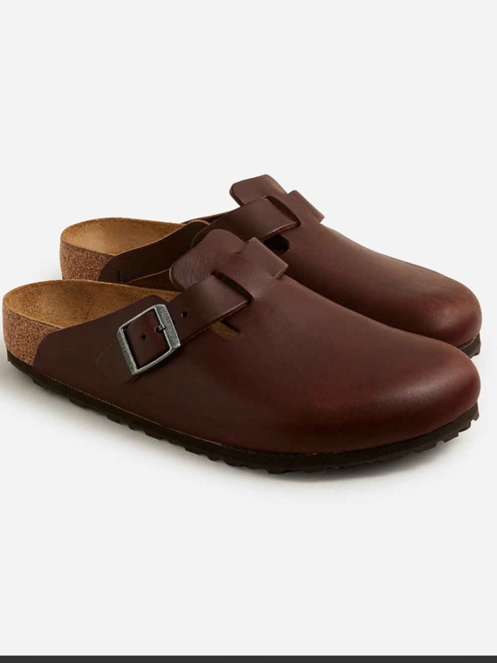 Birkenstock made in Germany Brown Leather Slip-On Clog size 44 men 11 US